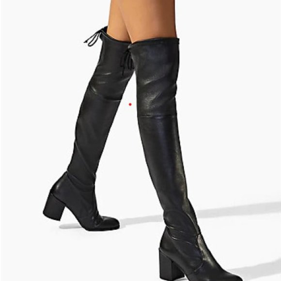 Stuart Weitzman Tieland - leather, stretch, over-the-knee boot. Sz 9 - Picture 2 of 4